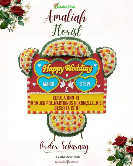 Papan Bunga Pernikahan Tanjungsenang